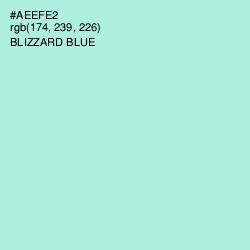 #AEEFE2 - Blizzard Blue Color Image